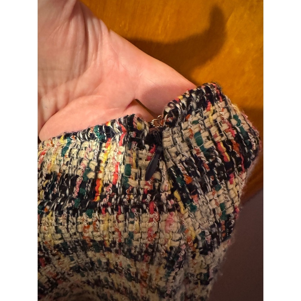 Talbots Plus 18W Tweed Mini Skirt Multicolor Plaid Career Party Cocktail - Picture 6 of 7